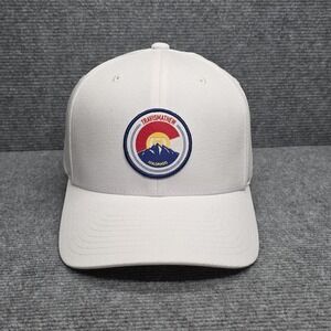 TravisMathew Hat Cap Flexfit Mens Medium White Colorado Patch Golf Outdoor